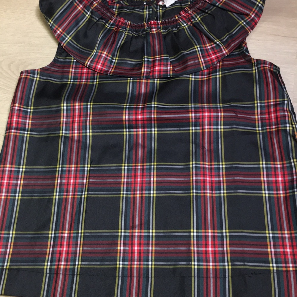 Crewcuts J. Crew Holiday Plaid Sleeveless Top Girl’s size 14 - Picture 4 of 7